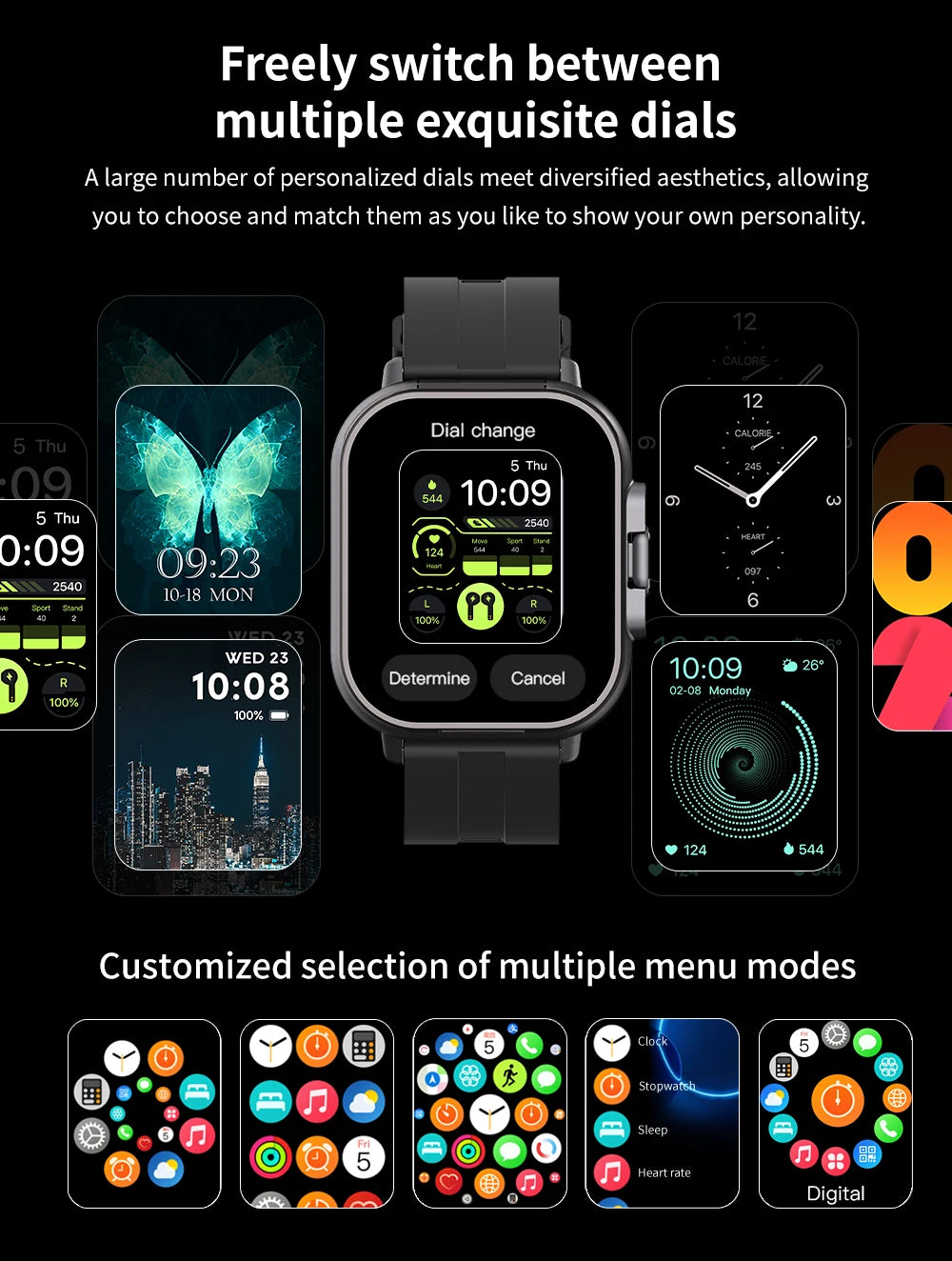 NEW Headset Smart Watch 2 In 1 Wireless Bluetooth Headset